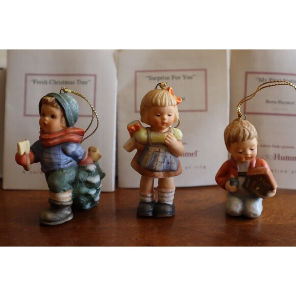3 Goebel Studio Hummel Christmas Holiday Ornaments Set #2 Box COA 96032 - Picture 1 of 9